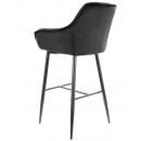 Стул барный SIGNAL CHERRY H-1 Velvet Bluvel 19 черный/черный мат